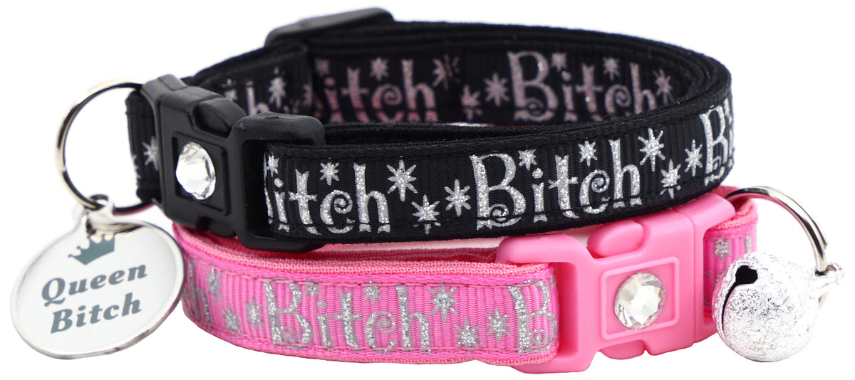 Silver Bitch Breakaway Cat Collar – Pugs2Persians