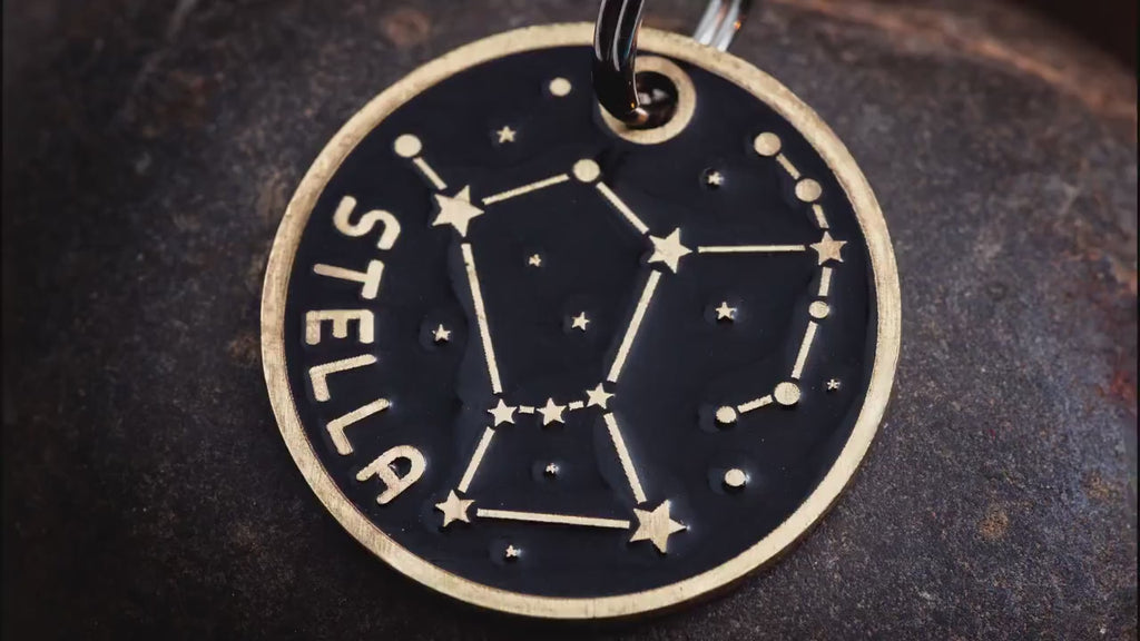 Deep Engraved Orion Constellation Pet ID Tag Personalized for your Cat or Dog