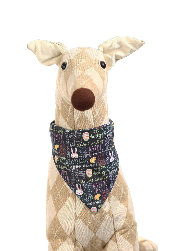 Pet Bandana - Happy Easter in Chalkboard Scribbles - Pet Scarf - Collar Cover - Easter