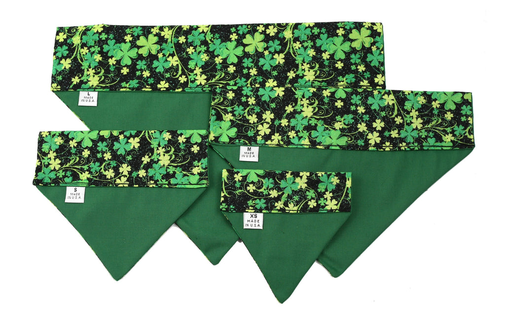 Pet Bandana - Shimmering Shamrocks - Pet Scarf - Collar Cover - St. Patrick's Day