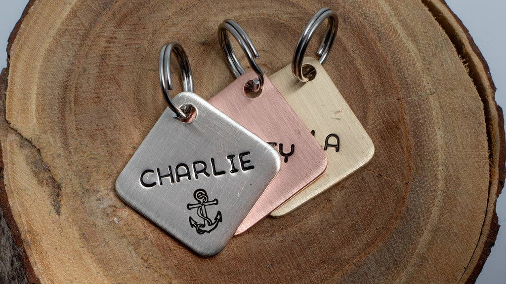 Anchor Pet ID Tag - Small Cat or dog Tag - 25/32" (20 mm) pick your color Pet ID Tag - Personalized Cat ID Tag - Custom Pet Tag