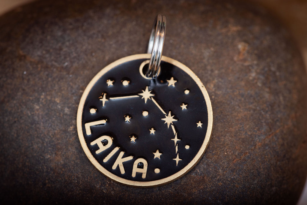 Deep Engraved Aries Constellation Pet ID Tag Personalized for your Cat or Dog